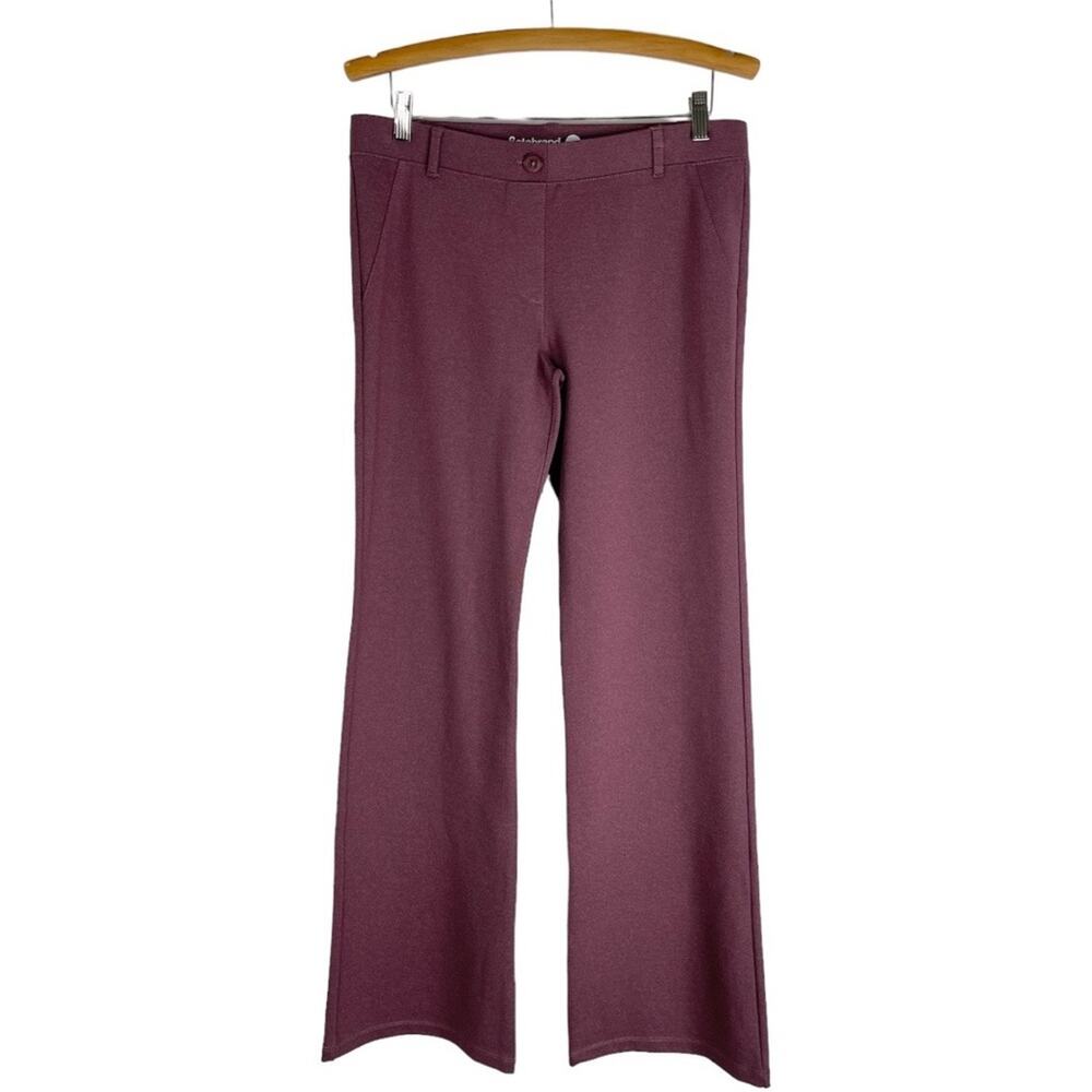 NEW Betabrand purple yoga stretchy office wide leg classic dress pants large